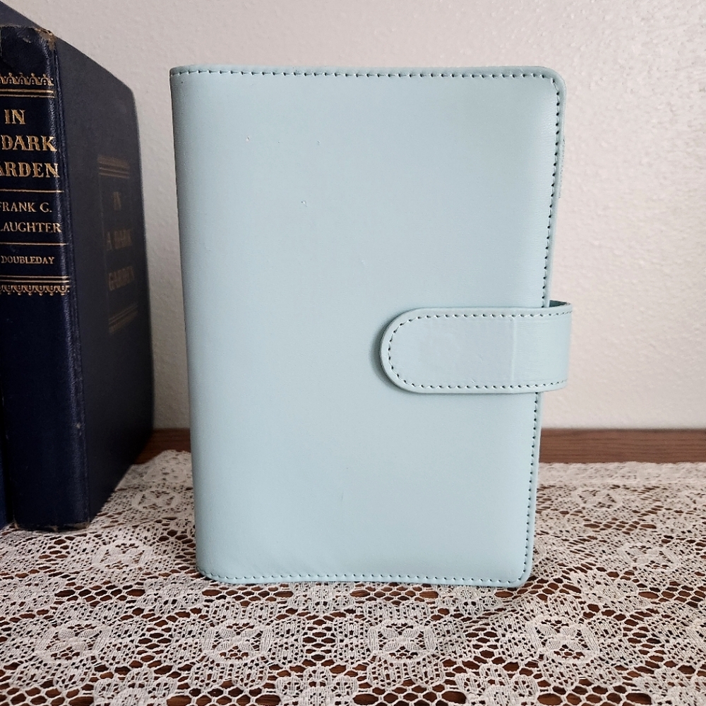 Light Blue Personal Size Ring Bound Planner